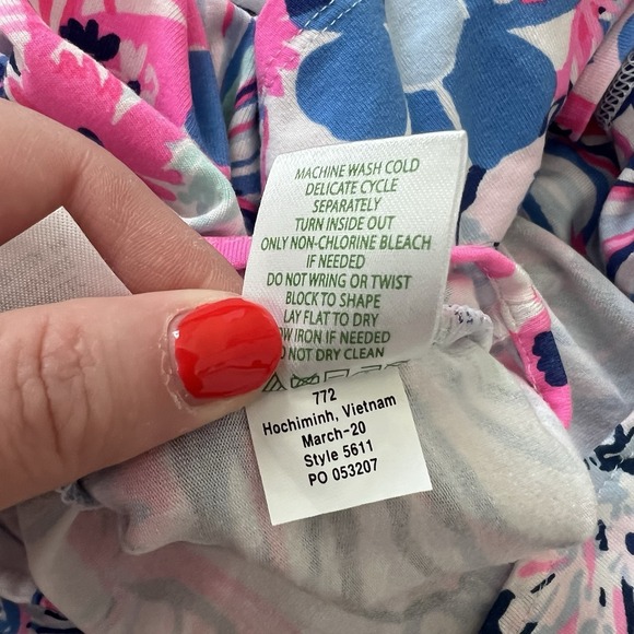 Lilly Pulitzer Gianni Skort Romper Dress Prosecco Pink‎ Make A Splash Floral XS - Picture 11 of 11